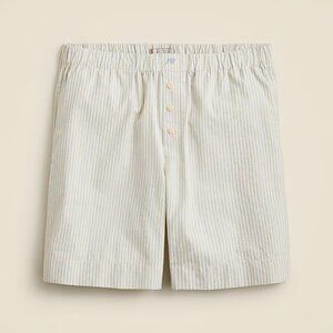 J. Crew Striped Pajama Shorts - Cream and Blue